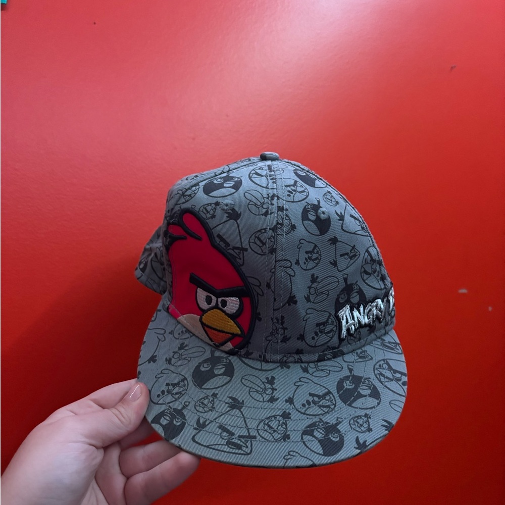 Gray Angry Birds Snapback Hat